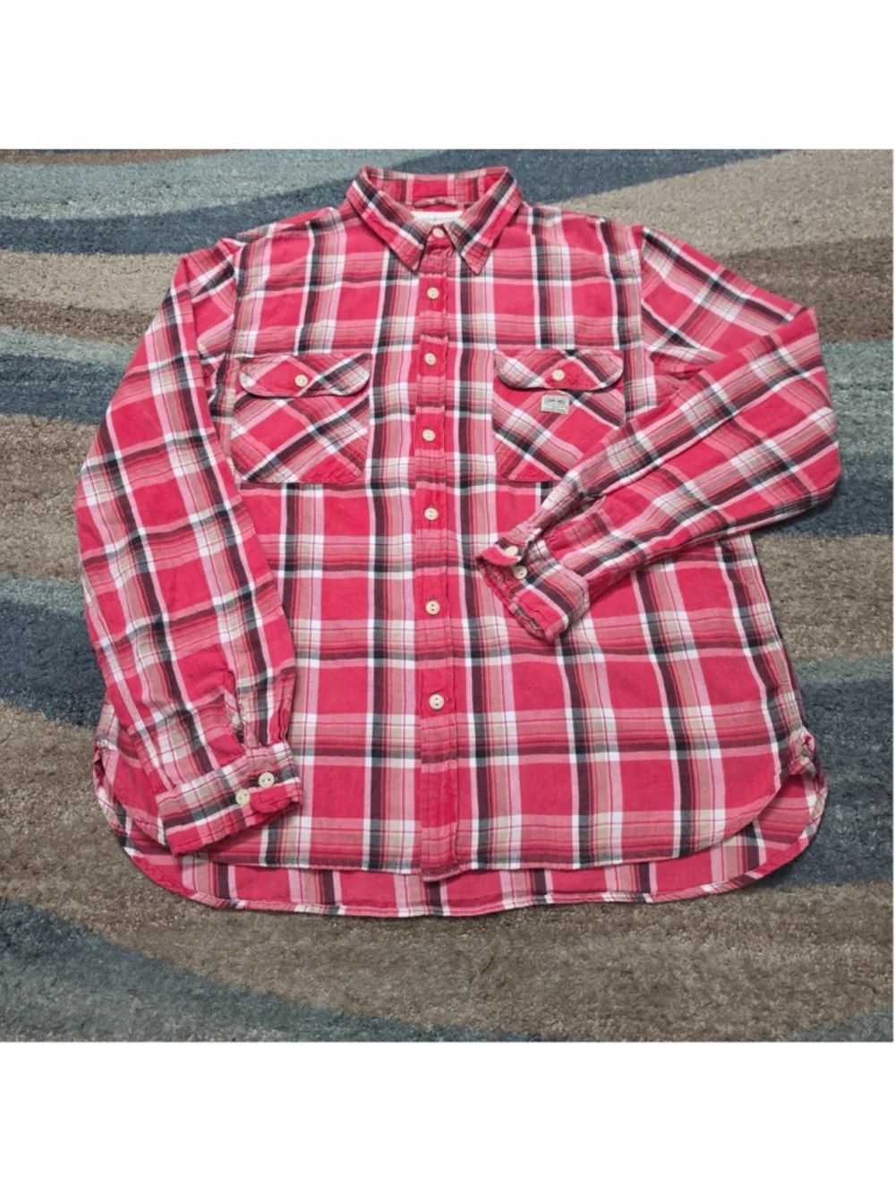 Denim & Supply Ralph Lauren Shirt Mens XL Red Plaid Flannel Button Up